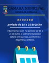 📢 Comunicado Oficial – Recesso Parlamentar