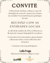 Convite enviado pela Secretaria de Turismo, Cultura e Lazer para debater a apresentação e a discussão sobre as novas diretrizes de fomento.