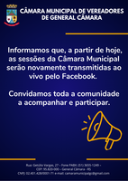 As sessões da Câmara estão de volta no Facebook!