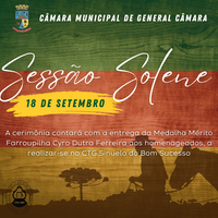 Sessão Solene em Homenagem à Semana Farroupilha